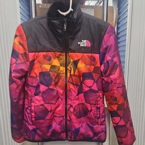 The North Face Pink and Orange Geometric Jacket